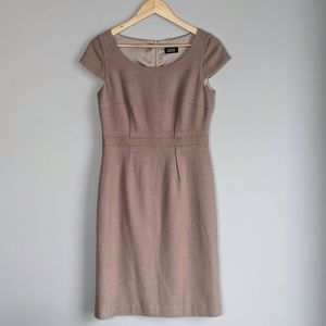 Steffen Schraut | Camel wool dress with cap sleeves, size 36/XS